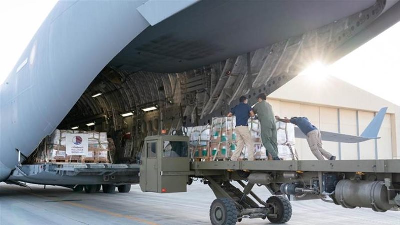 طائرة إغاثية قطرية