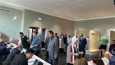 المصريون في أبوظبي في طابور انتخابي: تحيا مصر