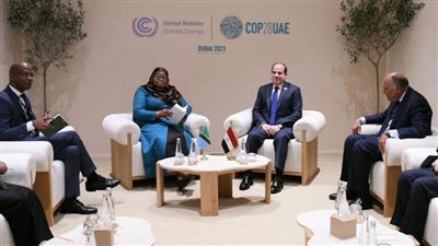 عاجل.. الرئيس السيسي يبحث مع الرئيسة التنزانية تعزيز العلاقات على هامش مؤتمر المناخ في دبي