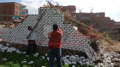 إزالة 6 حالات تعدٍ على الأراضي الزراعية بكفر الشيخ