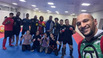 كرم جابر يزور معسكر منتخب الفنون القتالية المختلطة «MMA» قبل المشاركة ببطولة العالم