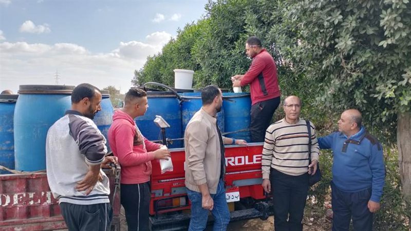 ضبط نصف طن لبن ملوث