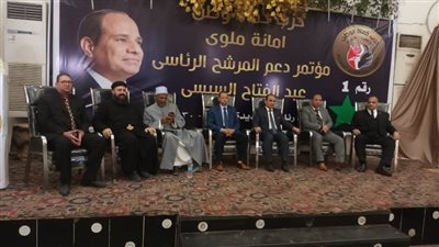 حماة الوطن أمانة ملوي بالمنيا ينظم مؤتمرًا لتأييد الرئيس السيسي 