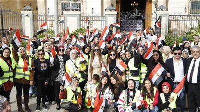 مسيرات حاشدة لأعضاء مصر أكتوبر للإدلاء بأصواتهم في الانتخابات الرئاسية 