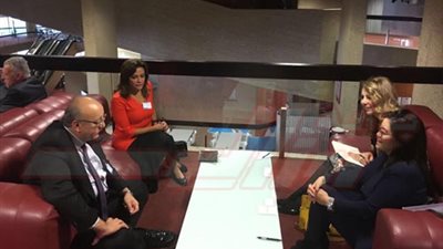 سحر طلعت مصطفي تبحث عودة السياحة في الجمعية العامة للبرلمان الدولي بجنيف