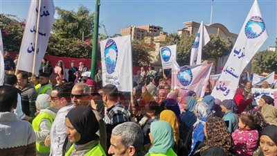 مسيرة حاشدة أمام اللجان بالمنيا لحث المواطنين على المشاركة في الانتخابات الرئاسية