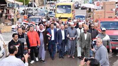 مسيرة حاشدة أمام محافظة مطروح لحث المواطنين على للمشاركة في الانتخابات الرئاسية