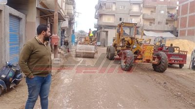 رصف شارع الدلتا بدسوق في كفر الشيخ