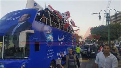  مسيرات بالسيارات والأعلام بالمنيا احتفالا بفوز الرئيس السيسي.. صور