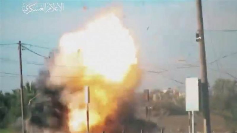 تدمير دبابة ميركافا