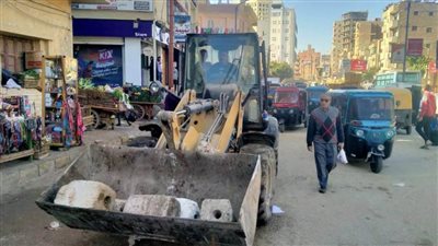 المنيا.. حملات مكبرة لرفع الاشغالات بمركزي سمالوط ومطاي 