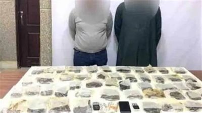 ضبط عنصرين إجراميين بحوزتهما مواد مخدرة بقيمة 1.25 مليون جنيه
