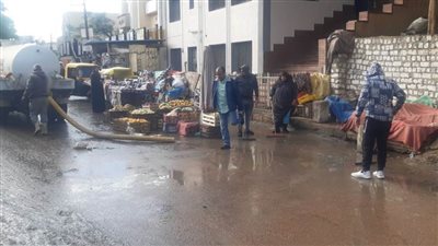 سقوط أمطار غزيرة على مدن ومراكز محافظة البحيرة