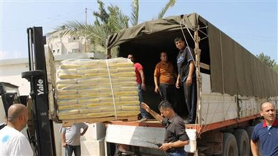 إدخال 151 شاحنة مساعدات إلى قطاع غزة عبر ميناء رفح البري