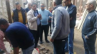 حملات إزالة التعديات على شبكة مياه الشرب في السيوف بالإسكندرية 