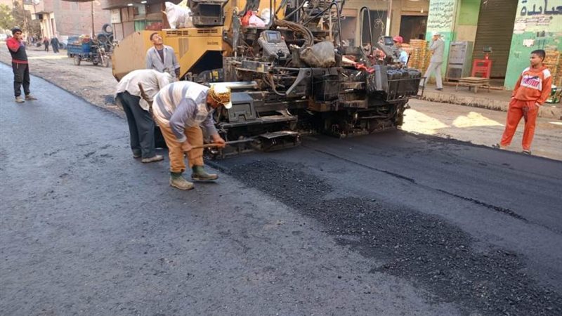 رصف شوارع مدينة منفلوط