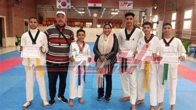 حصول 5 لاعبين بتعليم كفر الشيخ على بطولة الجمهورية في التايكوندو