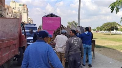 تنفيذ حملة لرفع الإشغالات والتعديات بمدينة الإسماعيلية