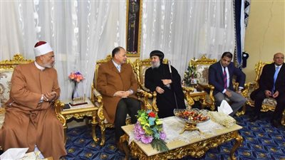 محافظ أسيوط يزور مطرانية الأقباط الأرثوذكس بأبوتيج للتهنئة بعيد الميلاد المجيد