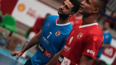 رجال طائرة الأهلي يفوز على القناة في الدوري