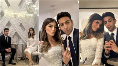 صور احتفال ليلى أحمد زاهر وهشام جمال بارتباطهما