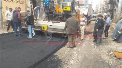 رصف قطاع ربط محور دسوق المزدوج بالطريق الزراعي بطول 550