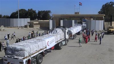 عاجل..  الهلال الأحمر الفلسطيني: تسلمنا 5939 شحنة من مصري عبر معبر 