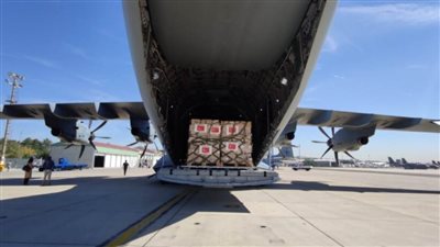 مطار العريش يستقبل 3 طائرات تحمل مساعدات لإدخالها إلى قطاع غزة