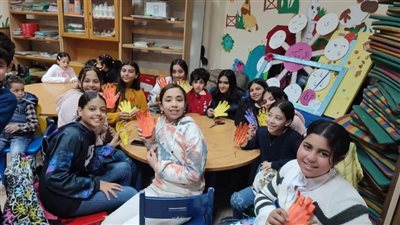 تنمية مهارات الأطفال في إجازة نصف العام بمكتبة دمنهور