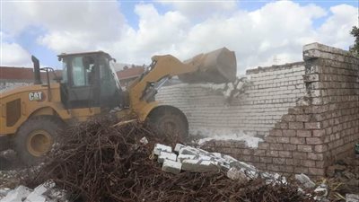 الموجة 22.. إزالة 77 حالة تعدٍّ بالبناء على الأرض الزراعية وأملاك الدولة بالمنيا