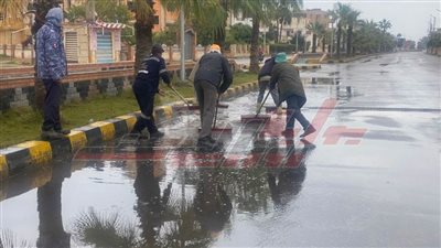 رفع مياه الأمطار بمراكز ومدن كفر الشيخ