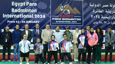 8 ميداليات حصيلة الفراعنة في بطولة مصر الدولية للريشة الطائرة البارالمبي