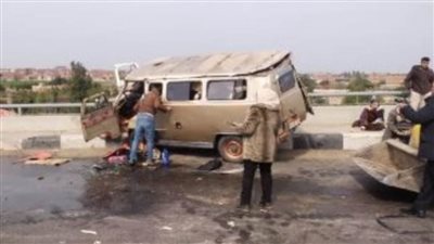 إصابة 3 أشخاص في حادث تصادم سيارة بالطريق الزراعي في قها