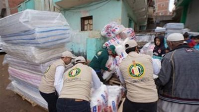 قرية «نشا» بالدقهلية تشارك بشاحنتين في القافلة الخامسة لـ