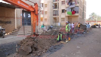 إحلال وتجديد خط الصرف الصحي بعاصمة كفر الشيخ 