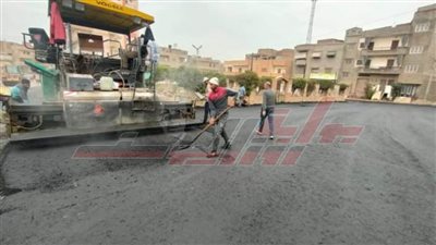رصف محيط مسجد أبوغنام الأثري ببيلا في كفر الشيخ