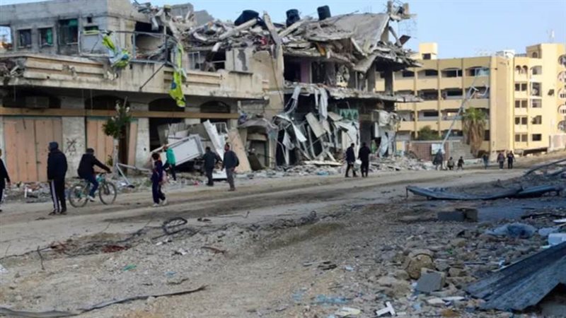 جانب من آثار القصف