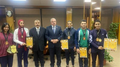 5 ذهبيات لطلاب تربية رياضية السويس بكأس العالم للقوة البدنية بشرم الشيخ