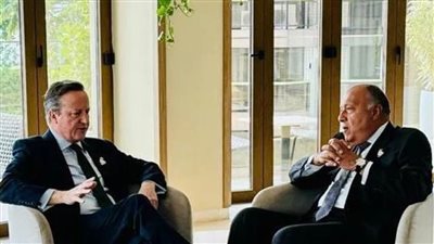 وزير الخارجية يبحث مع نظيره البريطاني مستجدات الأوضاع في قطاع غزة