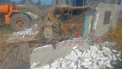 الموجة 22 تنفذ 13 قرار إزالة على أملاك الدولة بكفر الشيخ 