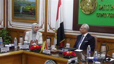 رئيس جامعة المنيا يستقبل نائب رئيس الهيئة القومية لضمان جودة التعليم والاعتماد