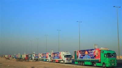 حماة الوطن يوجه قافلة المساعدات الثالثة لفلسطين 