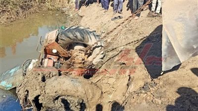 وفاة طفل في حادث تصادم جرار زراعي بخلاطة خرسانة بكفر الشيخ 