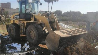 إزالة 227 حالة تعد على الأرض الزراعية وأملاك الدولة بمراكز المنيا