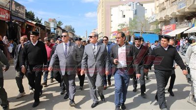 محافظ كفر الشيخ ومدير الأمن يقودان حملة مكبرة لإزالة الإشغالات والتعديات
