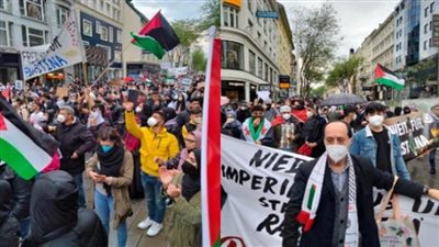 مسيرة للجاليات العربية وأحزاب يسارية في النمسا تضامنا مع غزة 