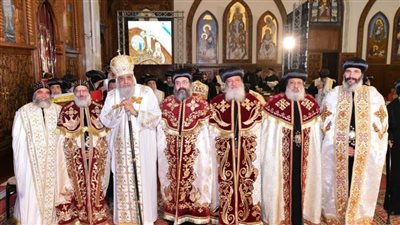 البابا تواضروس يترأس صلاة رسامة أسقفين وتجليس 4 أساقفة بالكاتدرائية المرقسية بالعباسية 