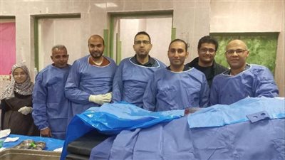 قسطرة علاجية شريانية لمريضة ٤٥ عاما بمستشفى سوهاج الجامعي