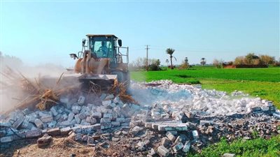 الموجة 22.. إزالة 67 حالة تعد على الأرض الزراعية وأملاك الدولة بمراكز المنيا