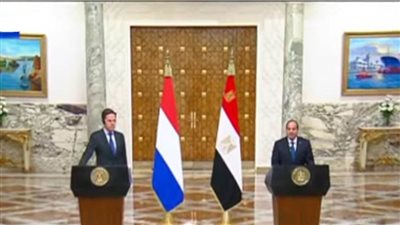عاجل ..الرئيس السيسي يبحث مع رئيس وزراء هولندا تطوير العلاقات الثنائية والوضع بغزة